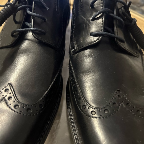 NWOB Clarks Wingtip Full Brogue Black Leather Oxford Men Shoes 11.5M - Picture 4 of 15